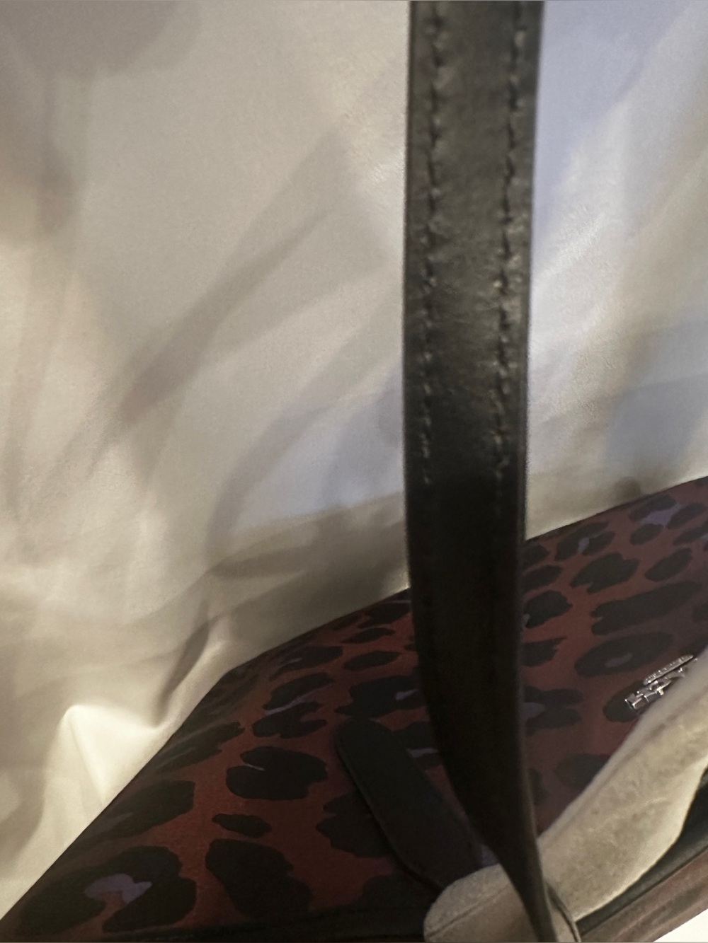 Coach City Tote Burgundy Leopard Print Tote Bag NWT - Picture 3 of 11